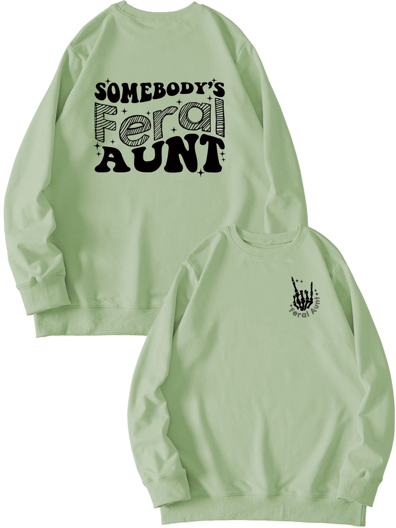 Women's Printed Loose Pullover Sweatshirt Street Fashion