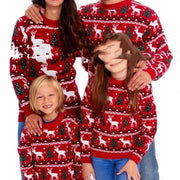 Christmas Printed Raglan Long Sleeve Women's Sweater