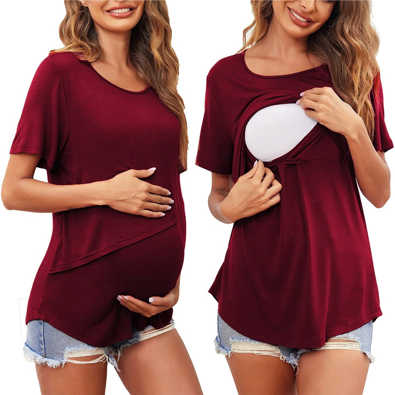 Comfortable Maternity & Nursing T-Shirt for Postpartum Moms