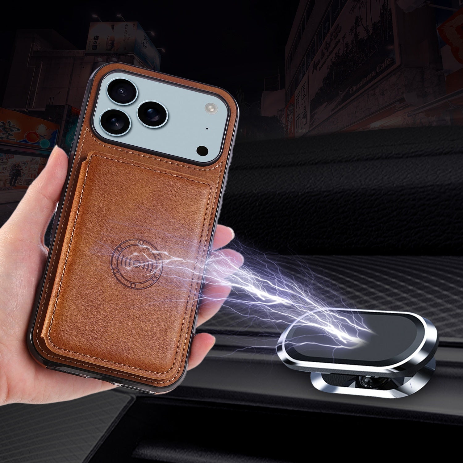 Leather Wallet Phone Case with Card Slots