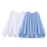 Bowknot Decoration Zhongshan Collar Shirt