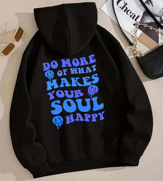 Women's Letter Print Casual Long-Sleeve Hoodie