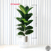 Large banana leaf artificial plant with 23 leaves for modern indoor and outdoor decor
