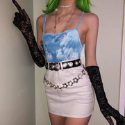 Angel Print Sexy Sleeveless Jumpsuit for Nightclub