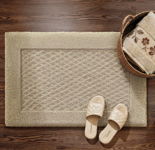 Pure Cotton Thickened Bathroom Absorbent Floor Mat Foot Mat Carpet Home Use Non-slip Foot Mat