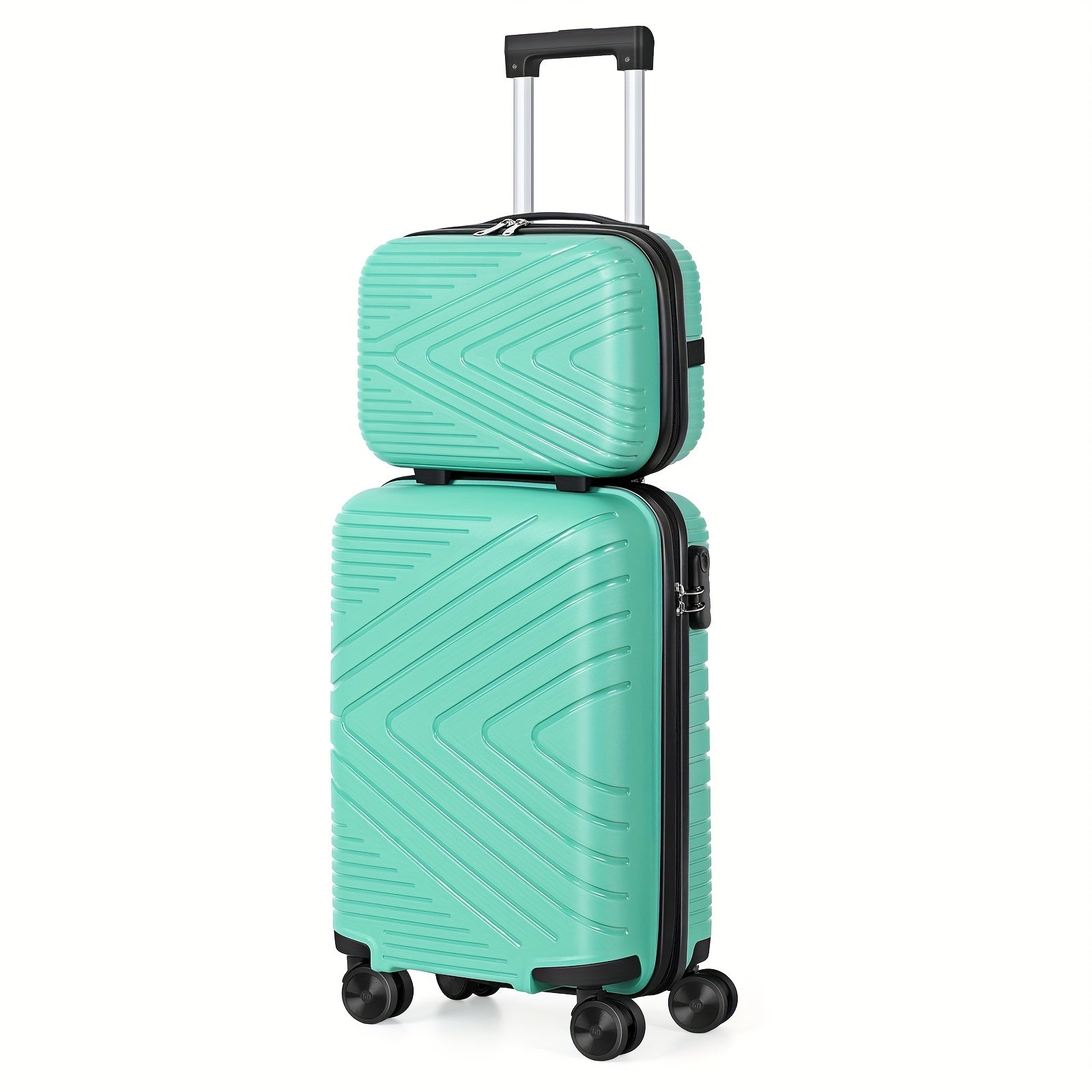 1pc/2pcs Suitcase Set Boarding Luggage Bag, 20inch Satchel Suitcase And 14inch Handbag Can Be Worn Diagonally Across The Trolley Case, with Wheels, Multi-Color Suitcase, for Office, Carryon...