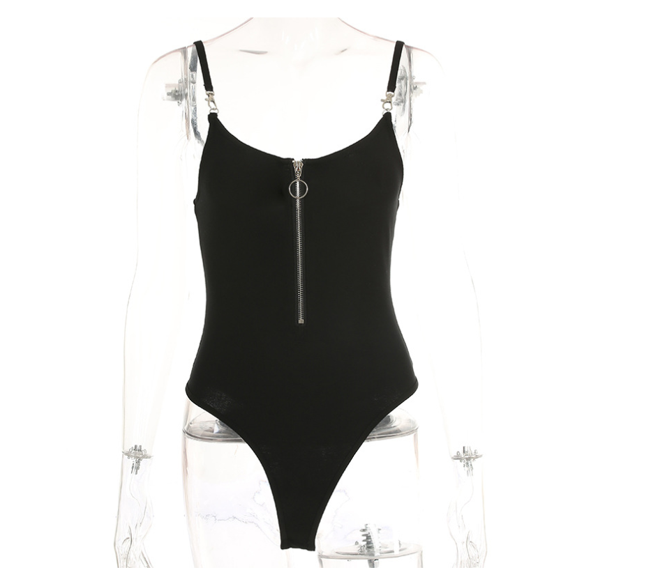 Sculpting Cotton Zipper Bodysuit