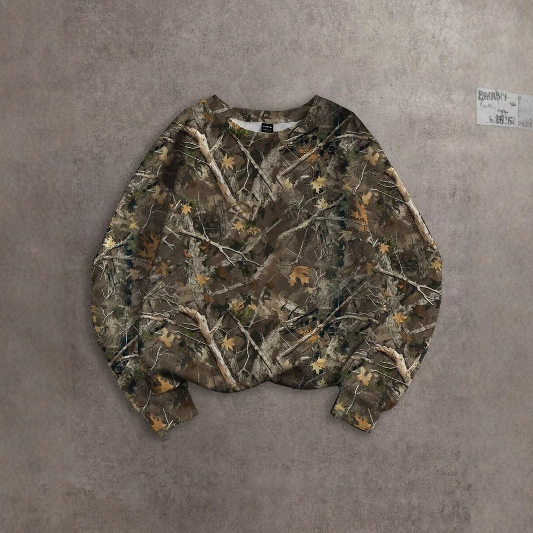 Plus Size Printed Crew Neck Pullover Sweatshirt