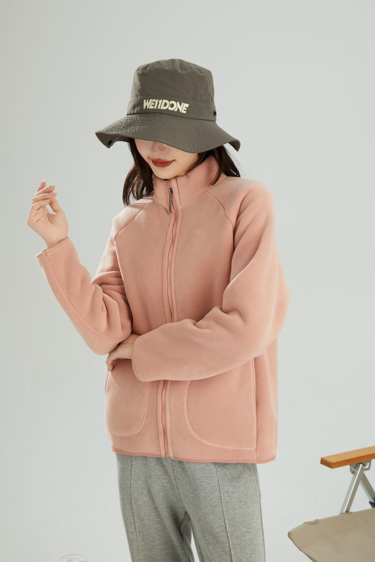 Cozy Lambswool Stand Collar Short Cardigan Jacket