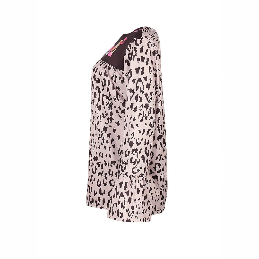 V-neck Long-sleeved Chiffon Top