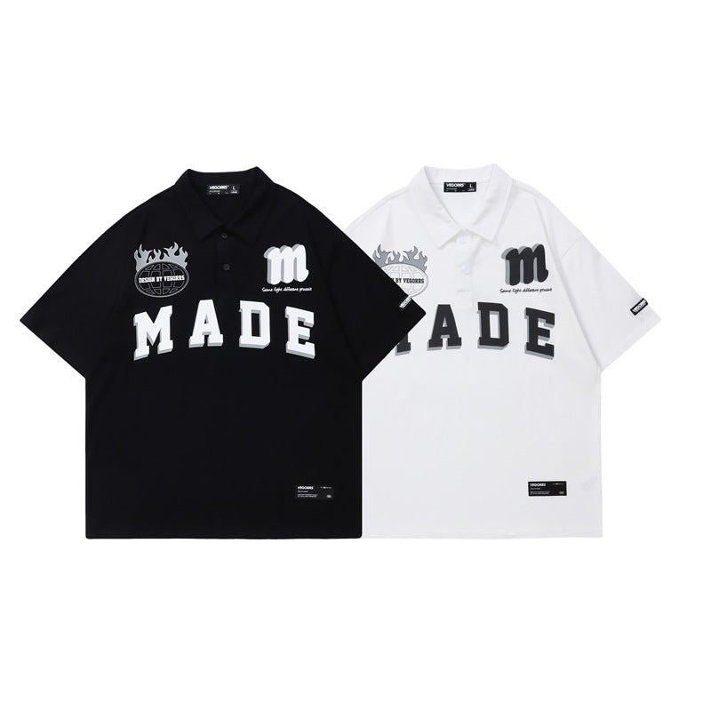 Vintage Loose Men's Half Sleeve Retro T-Shirt