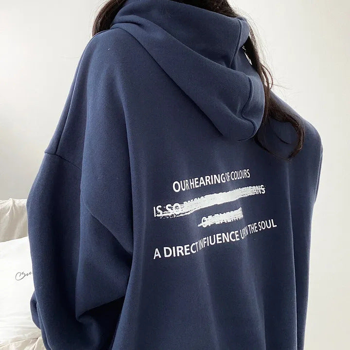 Women's Velvet Padded Hooded Sweatshirt Coat
