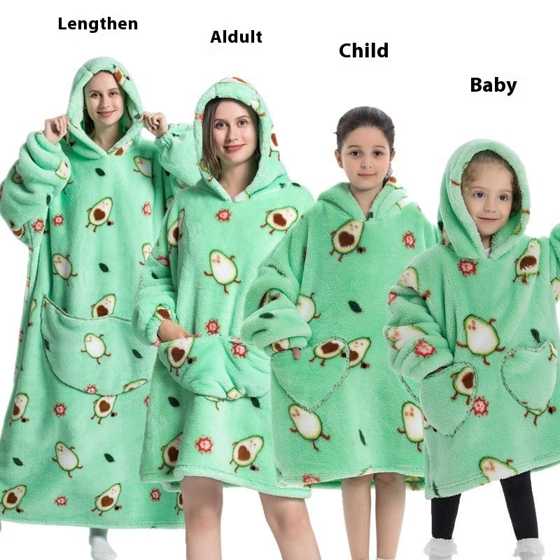 Cozy Oversized Thickened Hooded Blanket Sweatshirt
