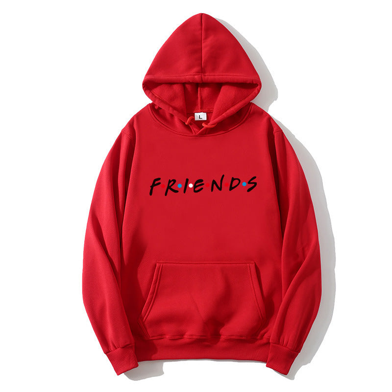 Women's Letter Print Long Sleeve Hooded Sweatshirt
