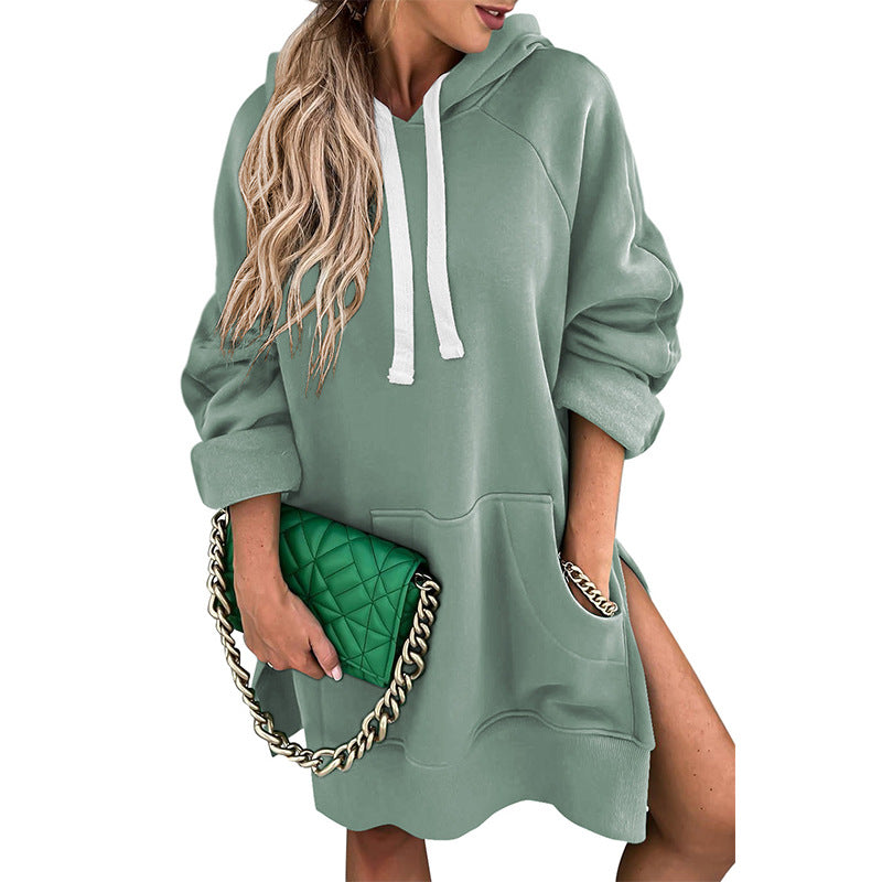 Cozy Solid Color Loose Mid-Length Women's Sweater