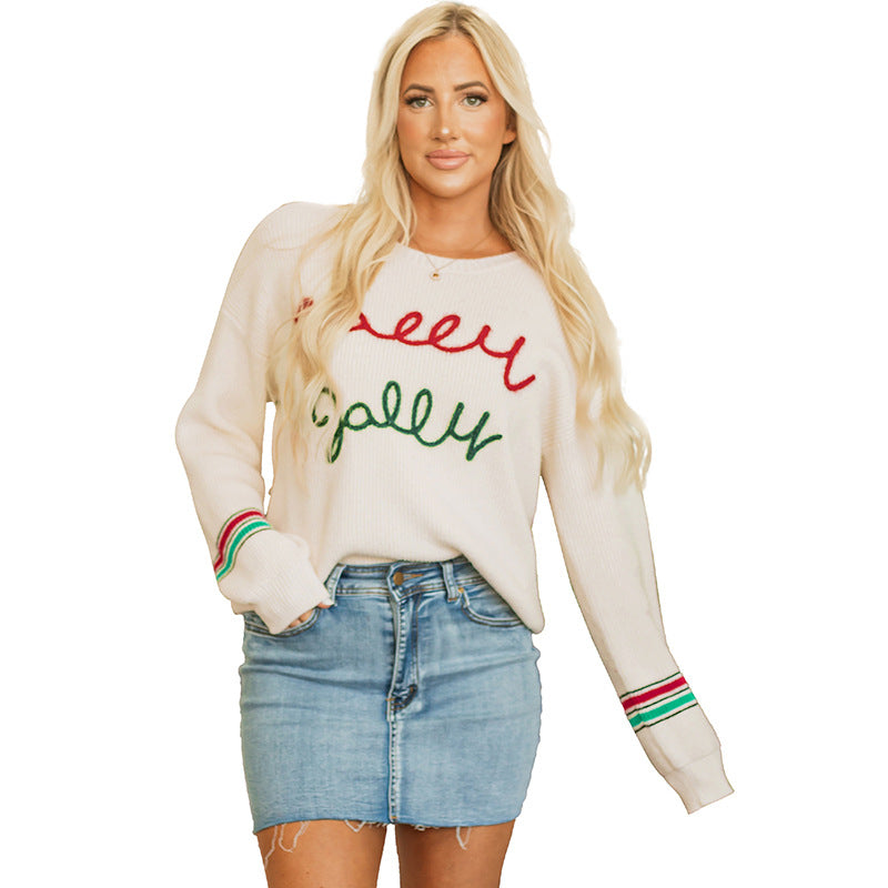 Women's Cozy Multi-Color Casual Loose Pullover Sweater