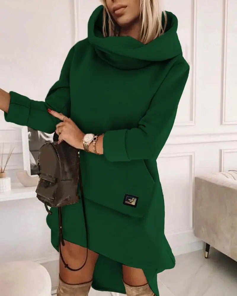 Cozy Loose-Fit Casual Women's Pullover Hoodie with Pocket
