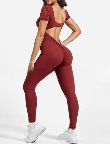 Seamless Fitness Romper: Ultimate Yoga & Running Jumpsuit