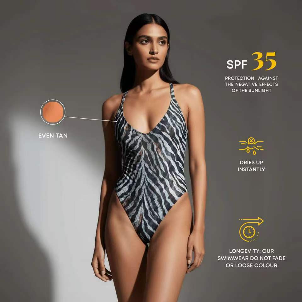 Triangular-strapped One-piece Swimsuit For Women