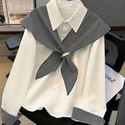 Fashionable All-match Shawl-style Loose Age-reducing Shirt