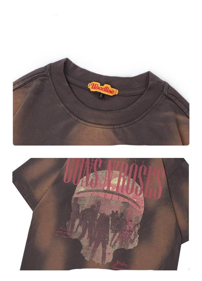 Retro Spray Color Short-Sleeve Graphic Tee