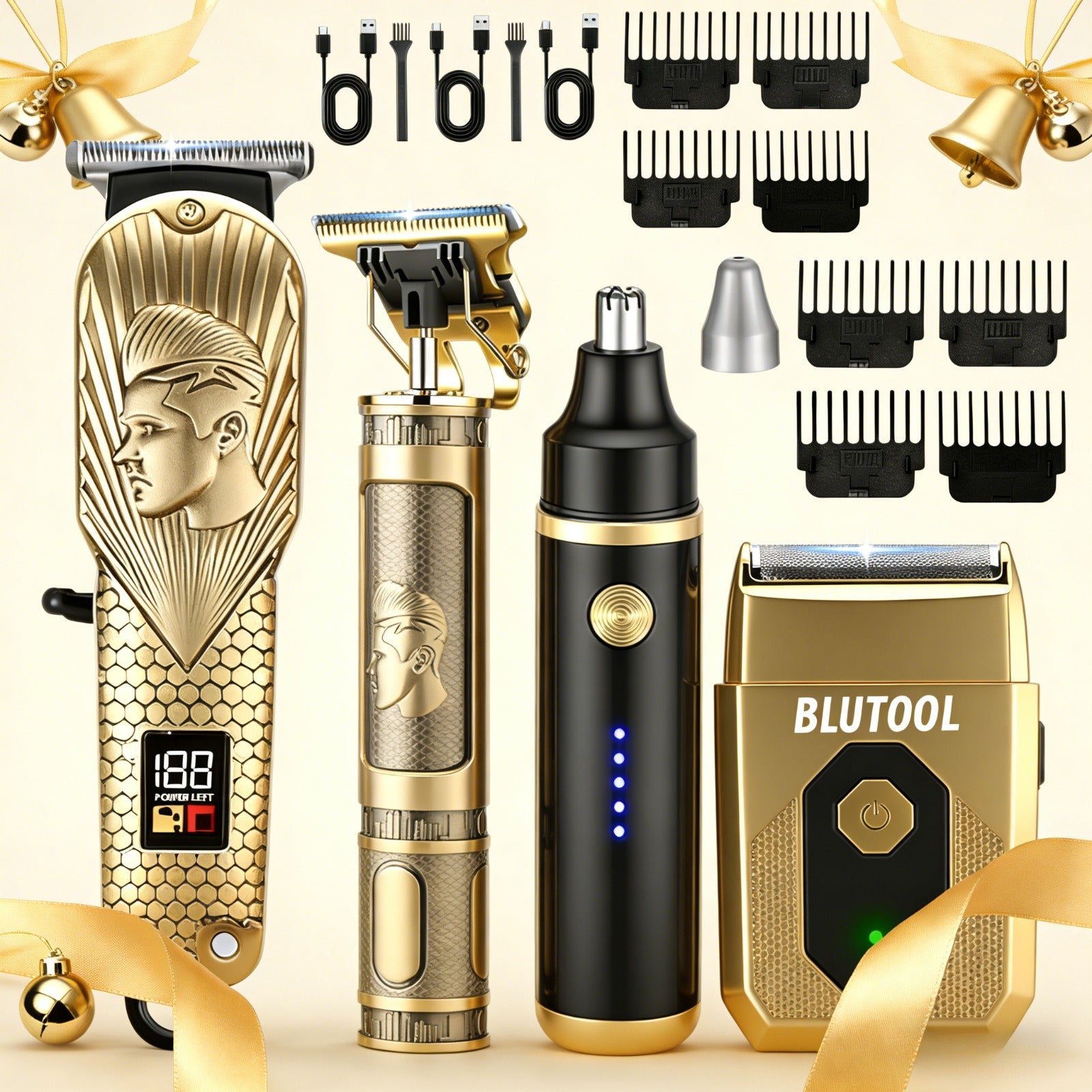 4-in-1 Cordless Rechargeable Hair Cutting & Grooming Kit
