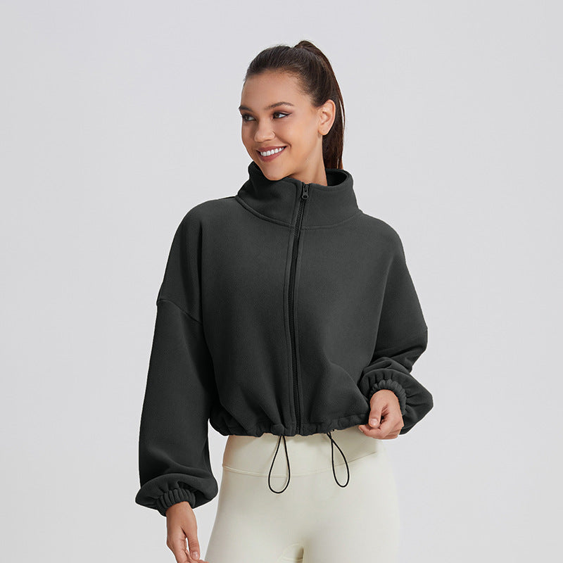 Women's Cozy Fleece Lapel Casual Sweatshirt