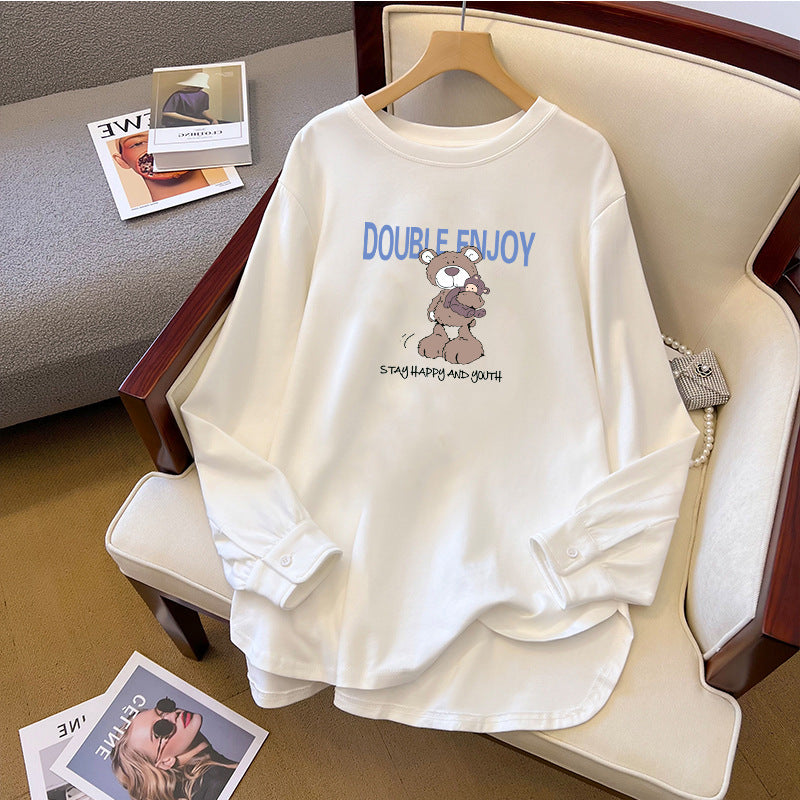 Cute Anime Print Cotton Long Sleeve Sweatshirt
