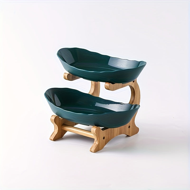 2-Tier or 3-Tier Heavy-Duty Plastic Fruit Stand with Curved Shelves