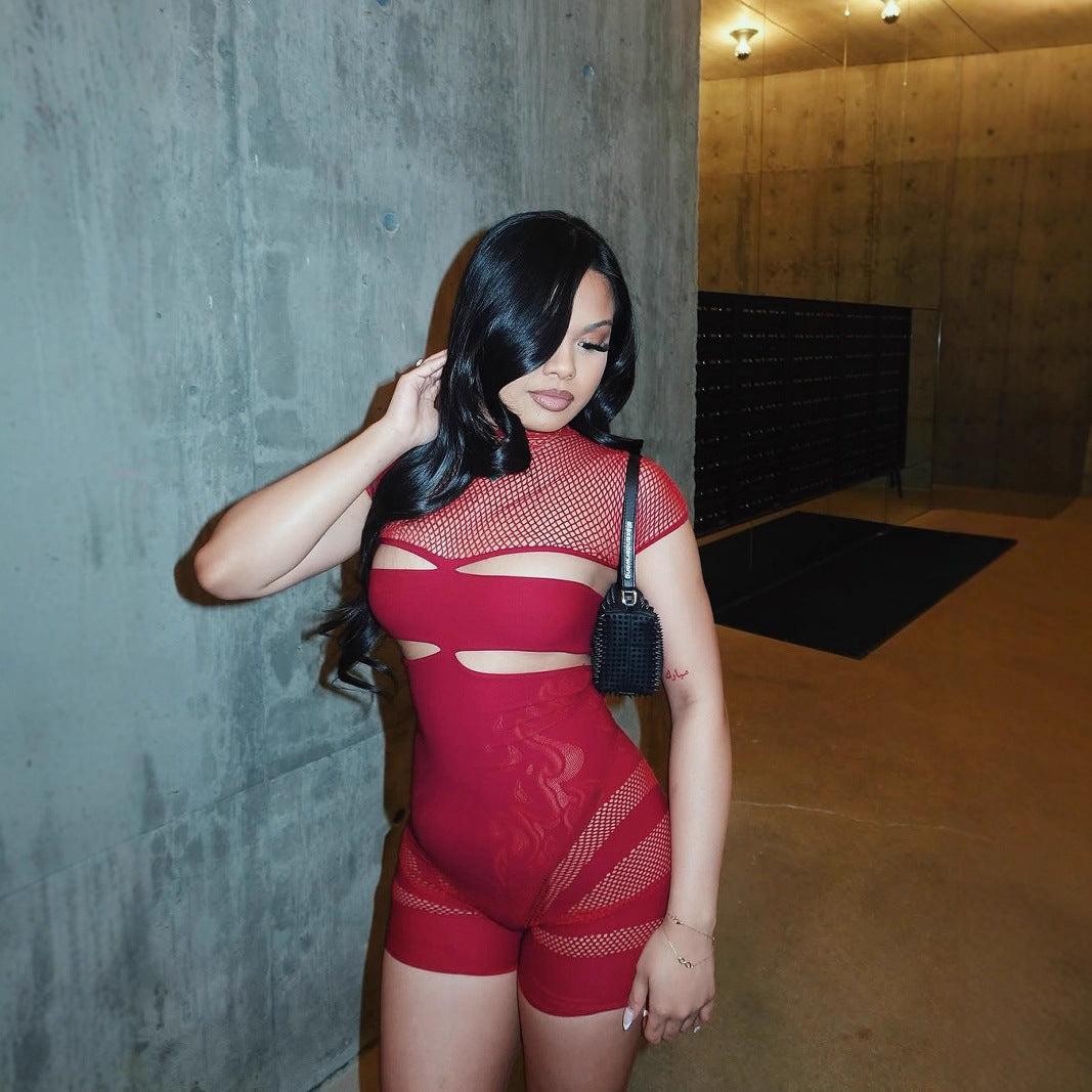 Sexy Hollow-Out See-Through Summer Romper