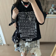 Urban Short-Sleeve T-Shirt – Loose Fit, Classic Letter Print