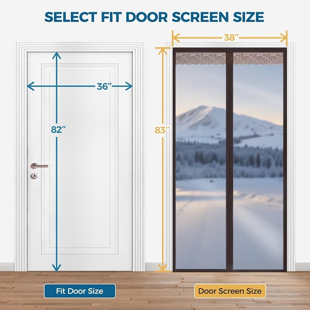 Summer Heat Insulation Magnetic Eva Door Curtain, Block High Temperature Keep Indoor Cool, Self Closing Windproof Energy Saving Anti Mosquito Screen Curtain for Household Indoor Door