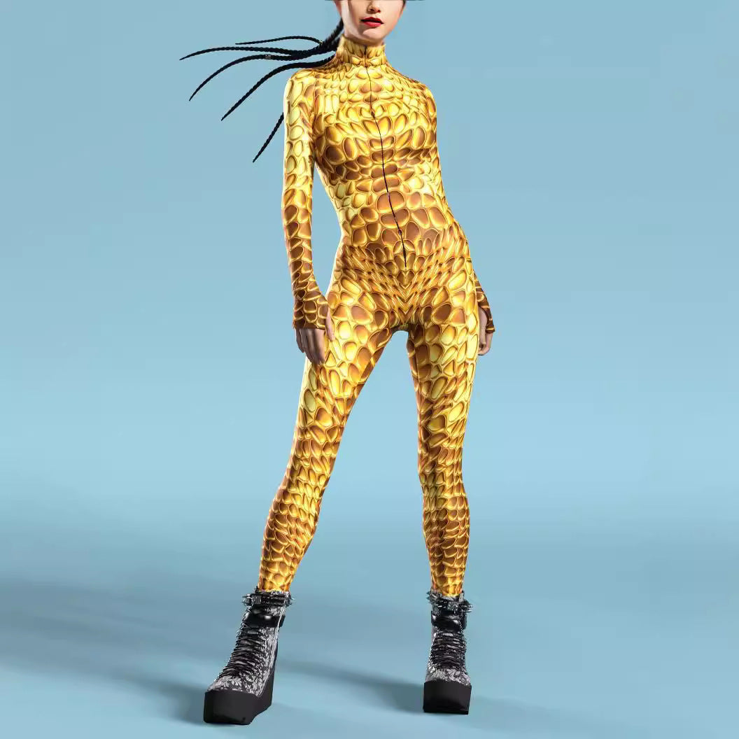 New Women's Printed Muscle Mecha Colorful Clothing