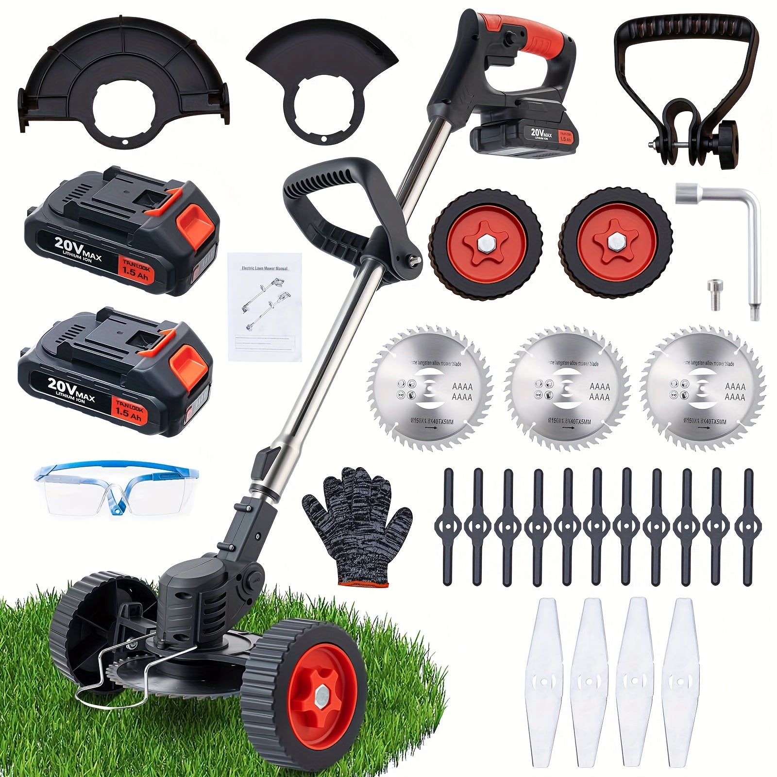 Cordless Electric Lawn Mower with Lithium-Ion Battery - Powerful Yard and Garden Performance