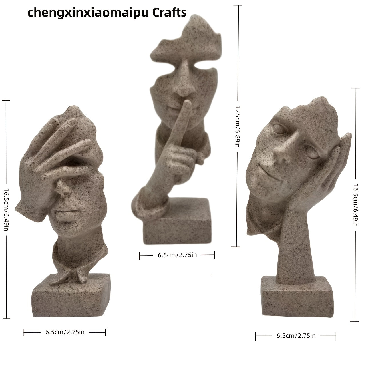 3pcs Spring New Abstract Art Wine Cabinet Decoration • High Sense Small Family Living Room TV Cabinet Office Character Mask Sculpture • Valentine's Day Gift Decoration • Can Be Used for Decoration…