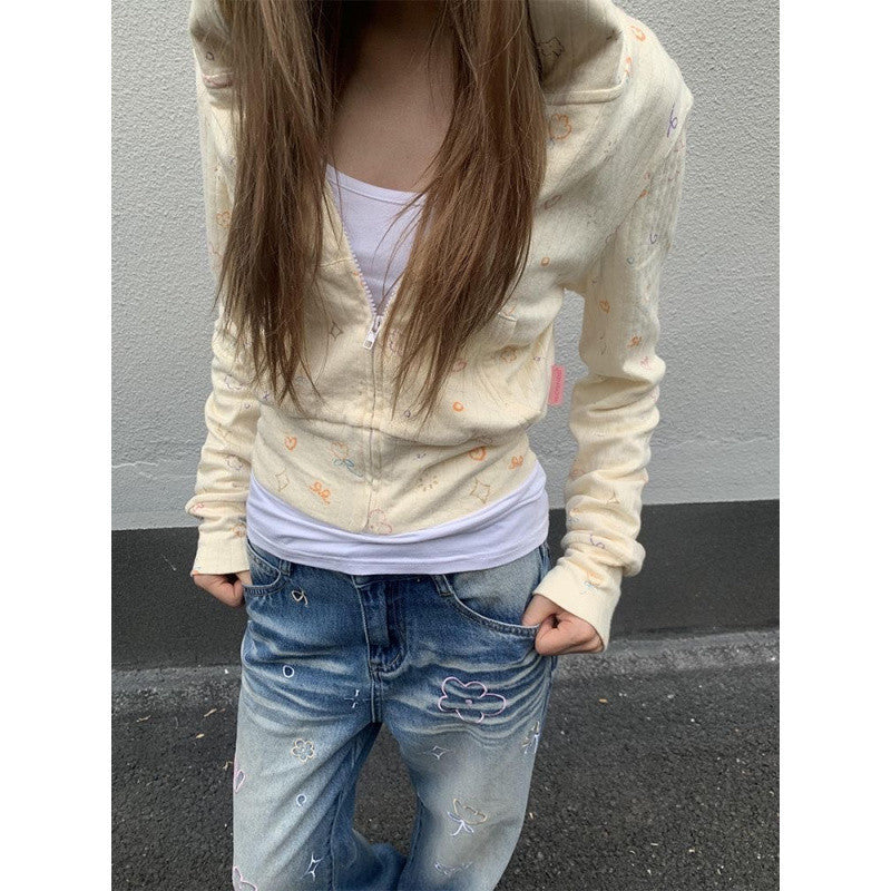 Cute Cardigan Hoodie Women's Slimming