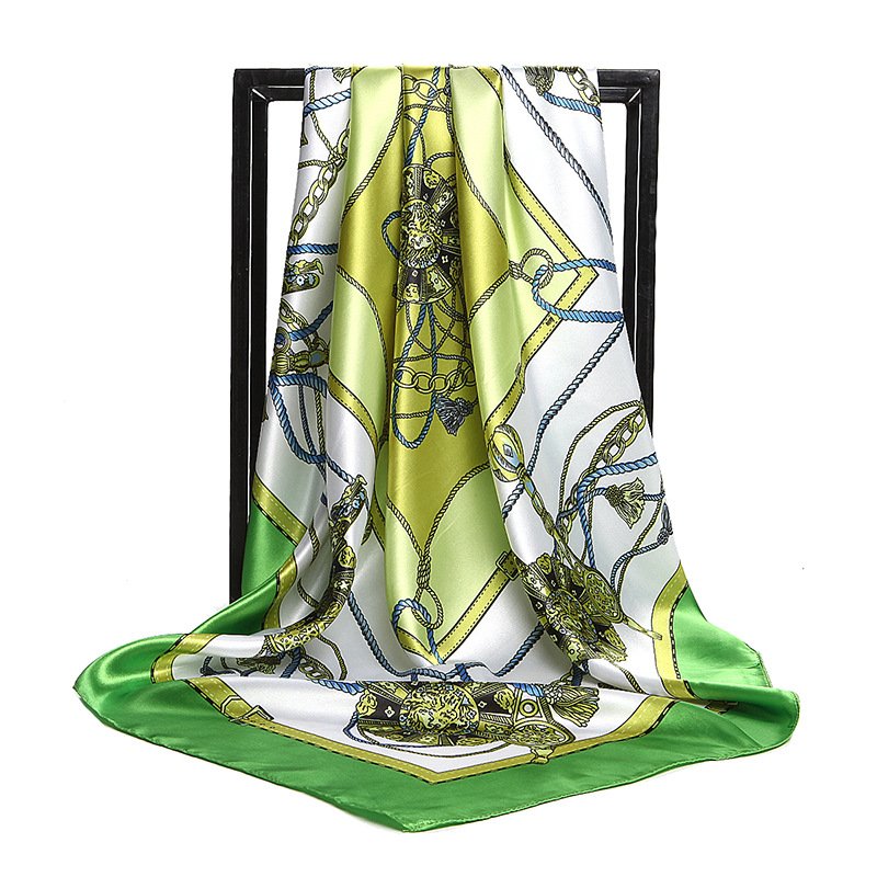 Chain Print Square Scarf for Women