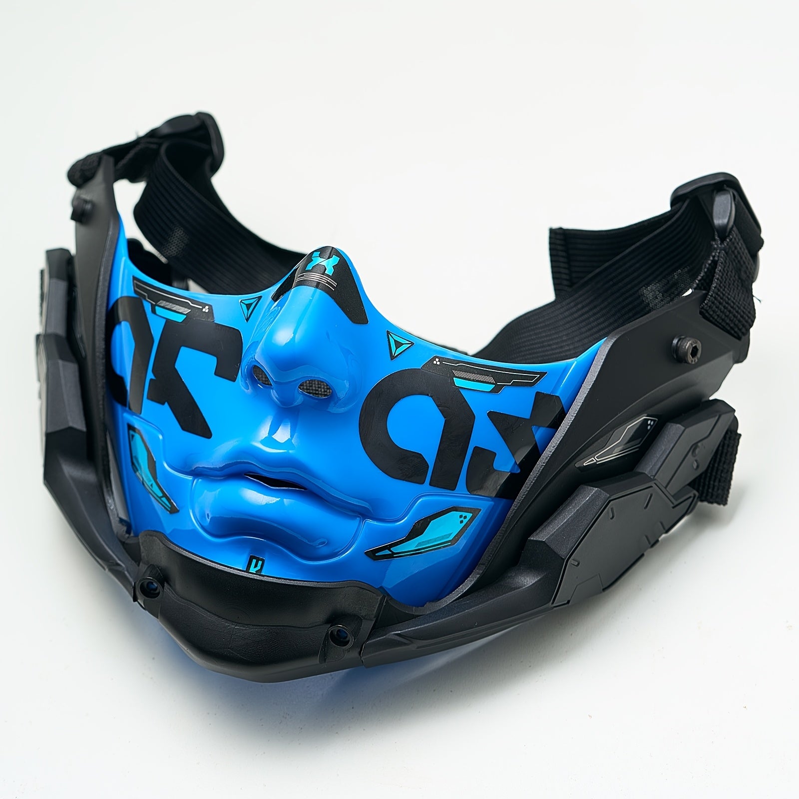 Women’s Cyber‑Style Half‑Face Mechanical Mask for Halloween and Cosplay