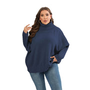 Womens Solid-color Loose-fitting Minimalist Pullover Sweater
