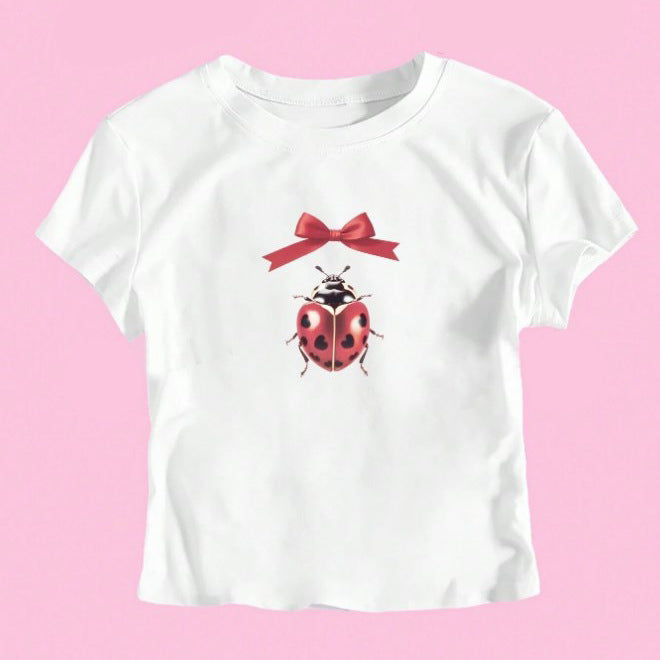 Chic Letter Print Short-Sleeve Women's T-Shirt