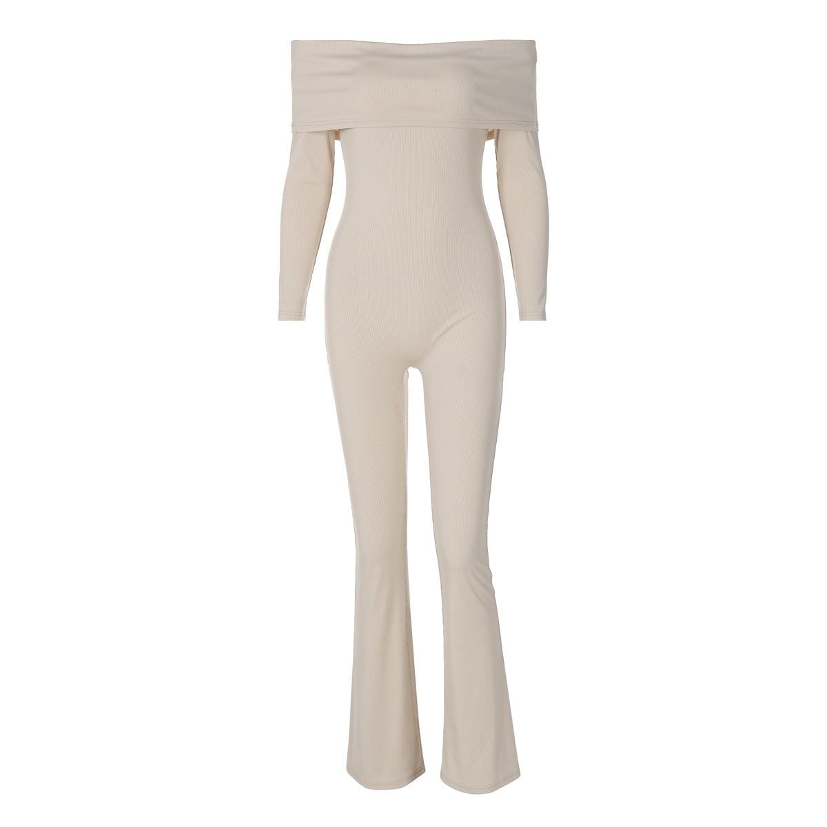 Women's Solid Color Slim Fit One-piece Trousers