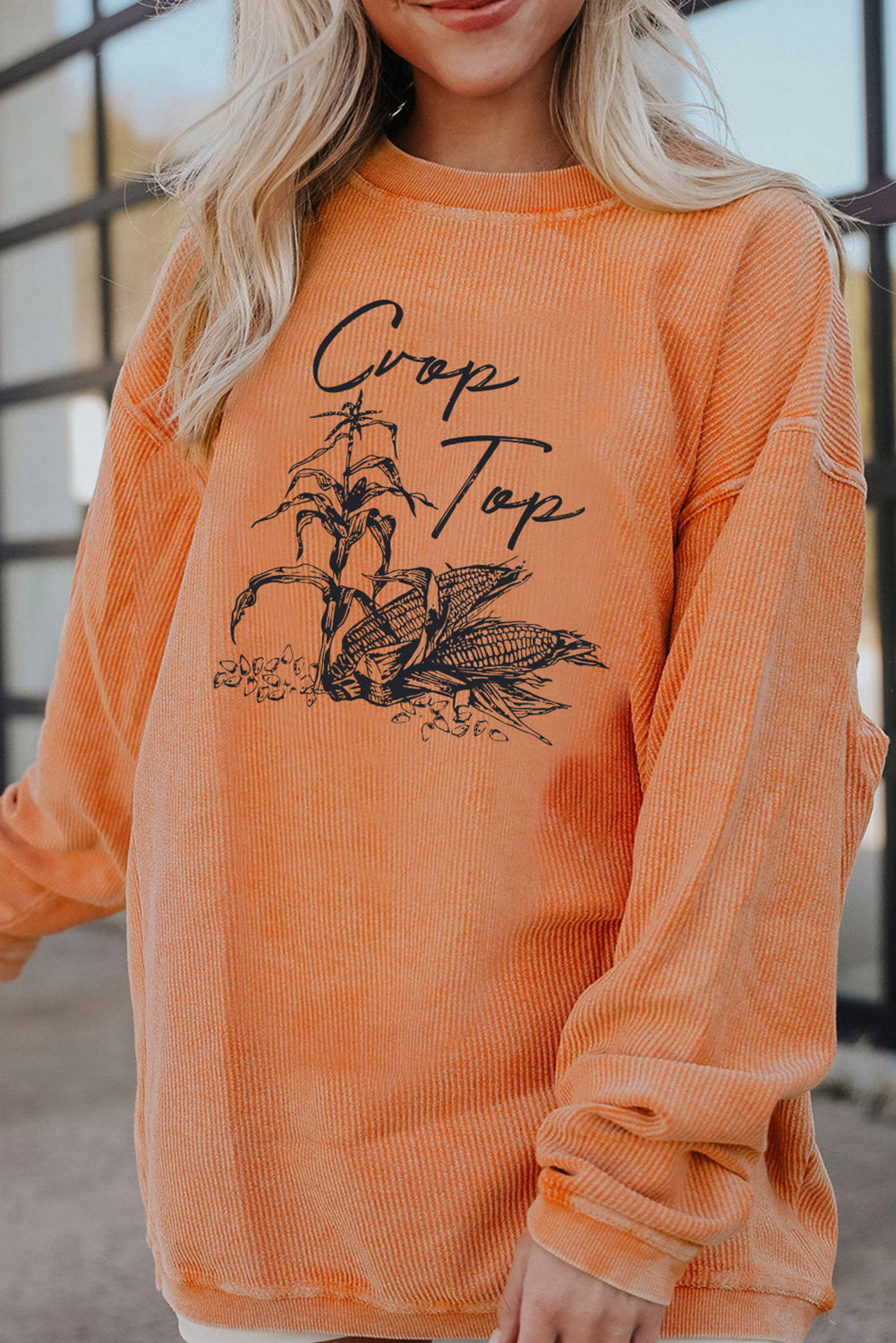 Women's Halloween Pumpkin Graphic Loose Round Neck Pullover Sweater