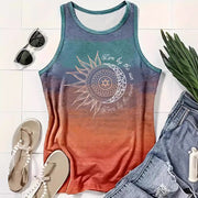 Women's Letter-Print Round-Neck Vest – Colorful Sleeveless Top