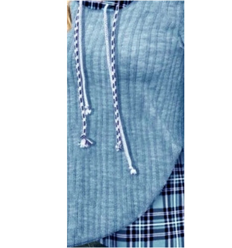 Colorblock Jacquard Hooded Knit Sweater
