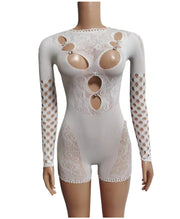 Lady Sexy Mesh See-through Hollow Siamese Shorts