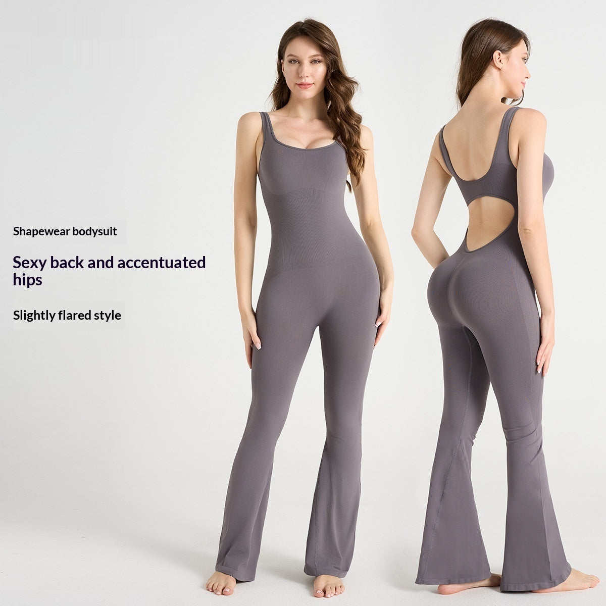 One-piece Flared Seamless Hollow-out Shapewear
