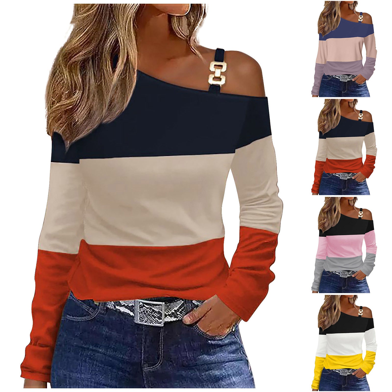 Women's Asymmetrical Diagonal Collar Pullover Shirt