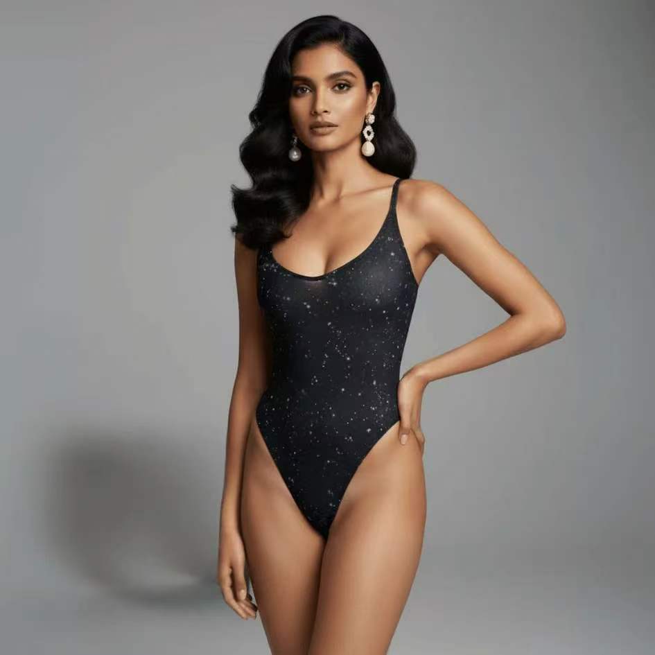 Triangular-strapped One-piece Swimsuit For Women