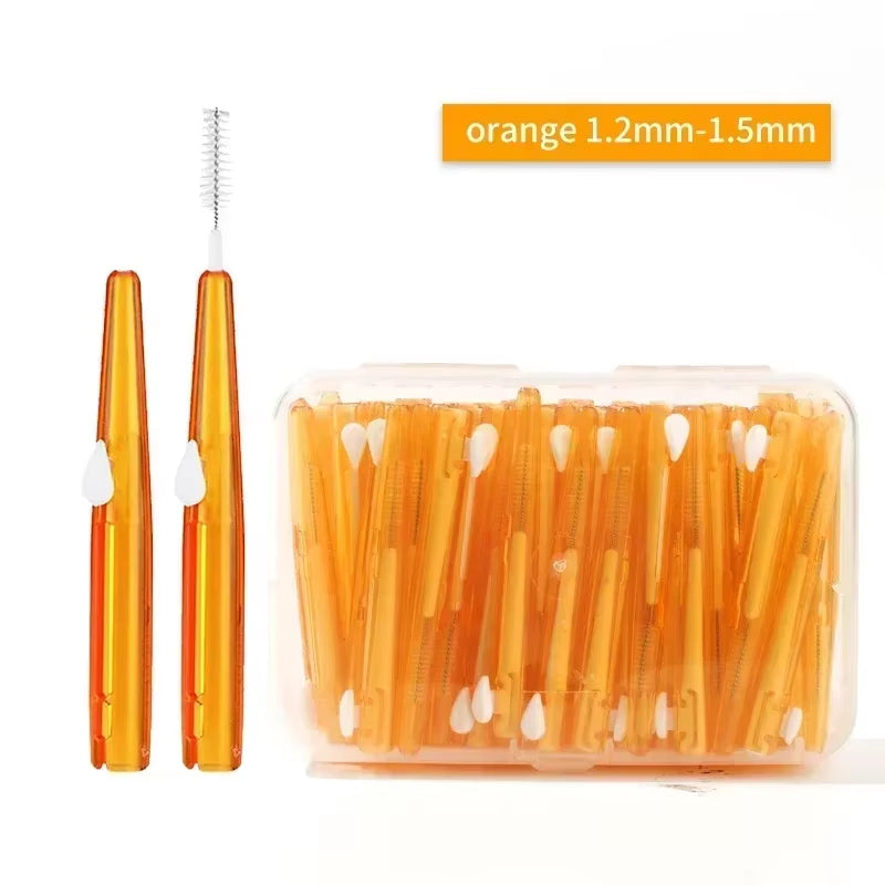 10/30Pcs Push-Pull Interdental Brush Interdental Brush Cleaning Tooth Socket Toothbrush Correction Tooth Gap Cleaning Brush