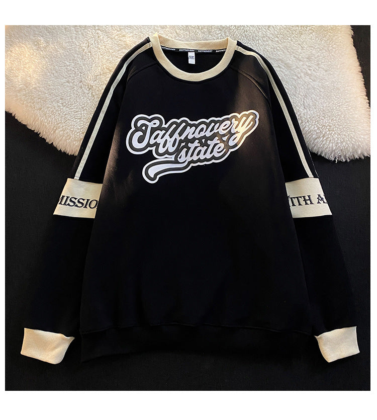 Women's Retro Crew Neck Chenille Long-Sleeve Sweater